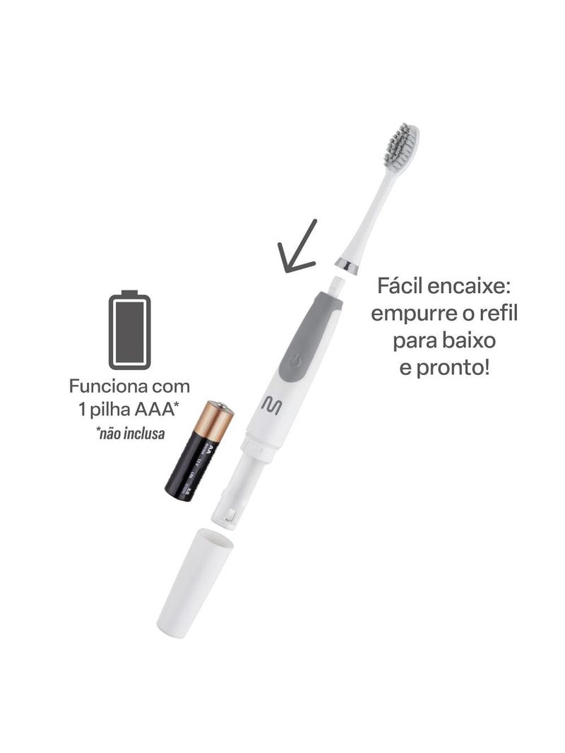 Escova elétrica sônica adulta health pro multi saúde - hc102