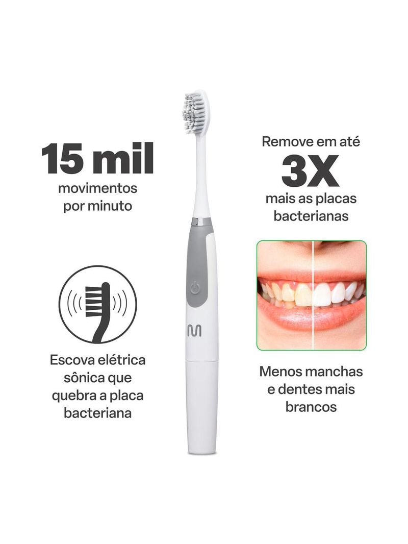 Escova elétrica sônica adulta health pro multi saúde - hc102