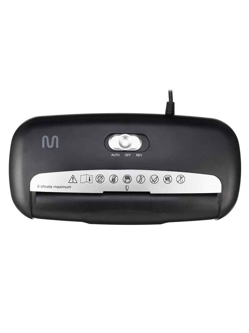 Fragmentadora de papel e cartão 6 folhas em tiras 10l 127v - of009