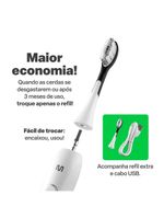 Escova elétrica sônica adulta clean pro 31k recarregável multi saúde - hc112