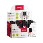 Tinta refil para marcador de quadro branco 18ml preto caixa c/12 unidades keep - mr041