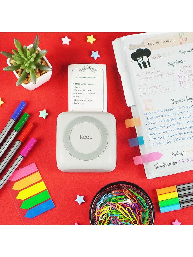 Mini impressora térmica sem fio keep - kp001