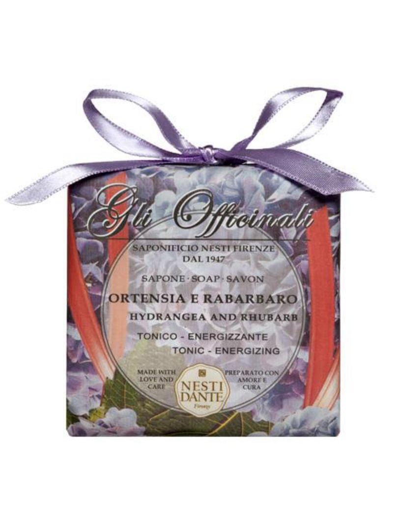 Gli officinali hortênsia com ruibarbo nesti dante - sabonete perfumado em barra