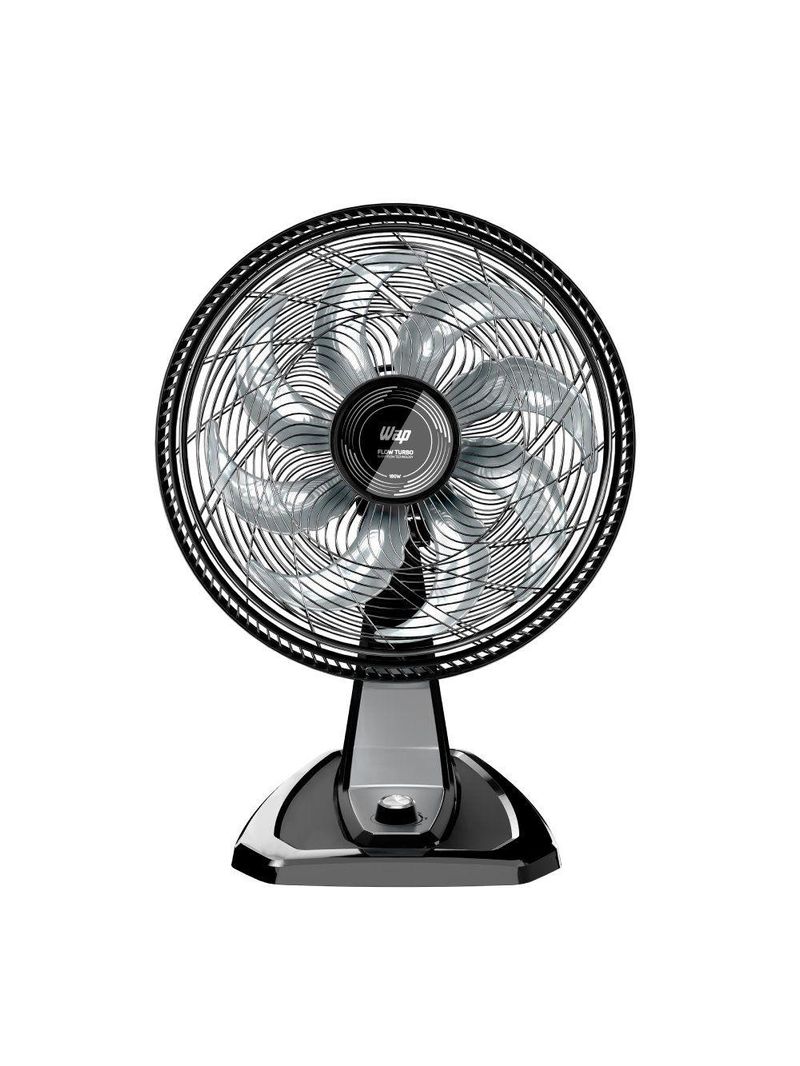 Ventilador WAP Mesa e Parede Flow Turbo Preto 127V 50cm 8 Pas FW009218