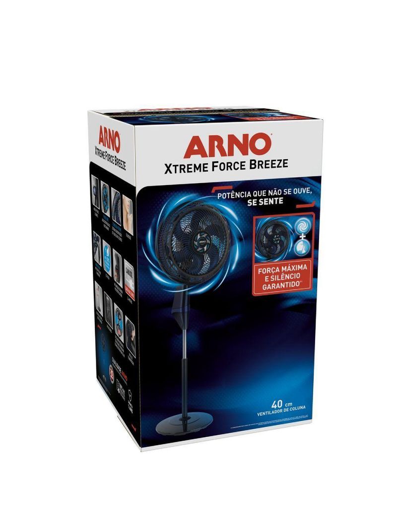 Ventilador Arno Coluna 40cm Xtreme Force Preto VB4C 127V