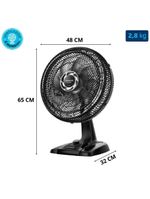 Ventilador de Mesa Mondial NVT-40-8P-B TURBO 40CM 8 Pás Preto 127V 3798-01