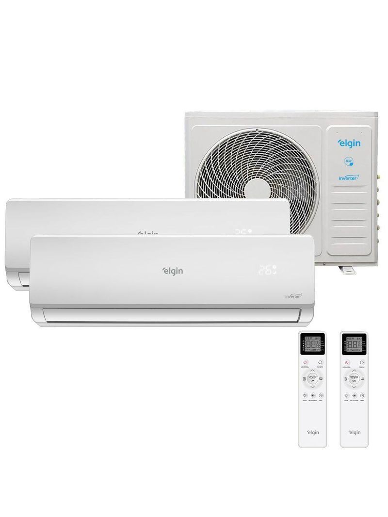 Ar-Condicionado Bi Split Elgin 18000 BTUS 2X9000 Inverter Quente e Frio 220V MTQE18C2CB