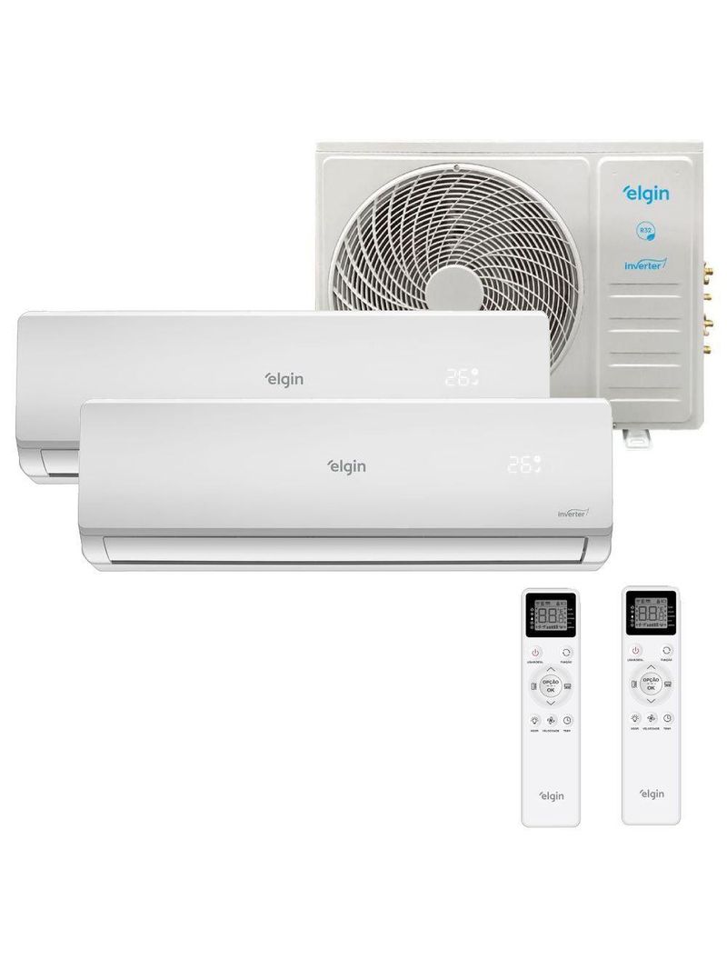 Ar-Condicionado Bi-Split Elgin 18000 BTUS 2X12000 Inverter Quente e Frio 220V MTQE18C2CB