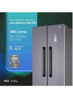 Geladeira Refrigerador HQ Frost Free Side By Side 460 Litros Cinza HQ-460SBSFF 220V