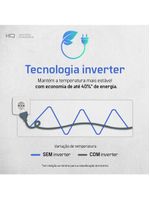 Geladeira Refrigerador HQ Frost Free Side By Side 460 Litros Cinza HQ-460SBSFF 220V