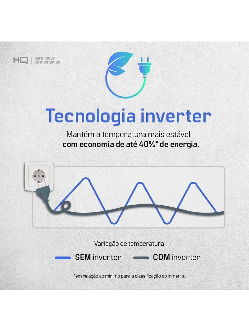 Geladeira Refrigerador HQ Frost Free Inverter Multidoor 426 Litros Cinza HQ-426MDFF 110V