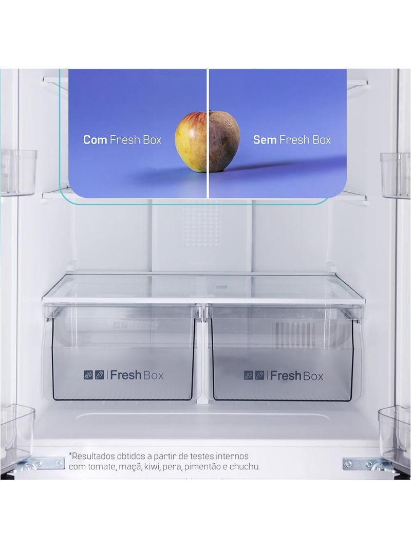 Geladeira Refrigerador HQ Frost Free Inverter Multidoor 426 Litros Cinza HQ-426MDFF 110V