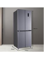 Geladeira Refrigerador HQ Frost Free Inverter Multidoor 426 Litros Cinza HQ-426MDFF 110V