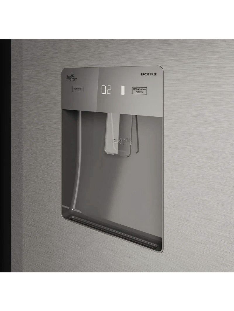 Refrigerador Side By Side Philco 486L Inox Eco Inverter 127V PRF504ID