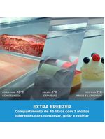 Geladeira Frost Free Duplex 491L Inverter Inox Midea MD-RT650EVK463 Bivolt