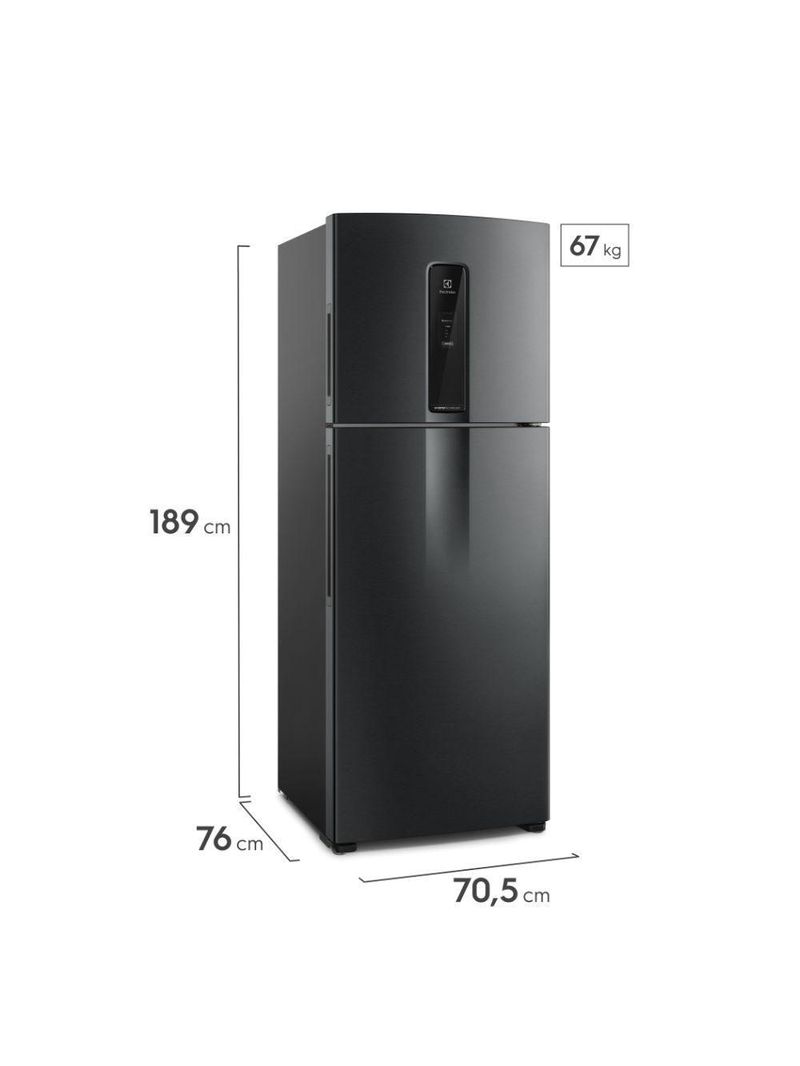 Geladeira Electrolux Frost Free Duplex Inverter 480L IT70B Black Inox Bivolt