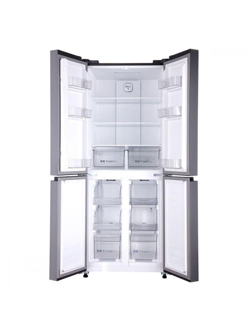 Geladeira HQ 426L Frost Free Inverter Multidoor HQ-426MDFF Prata 220V