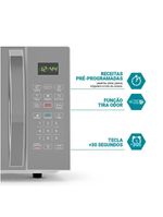 Micro-ondas Philco 28 Litros Limpa Fácil PMO30E 1100W Prata 220V