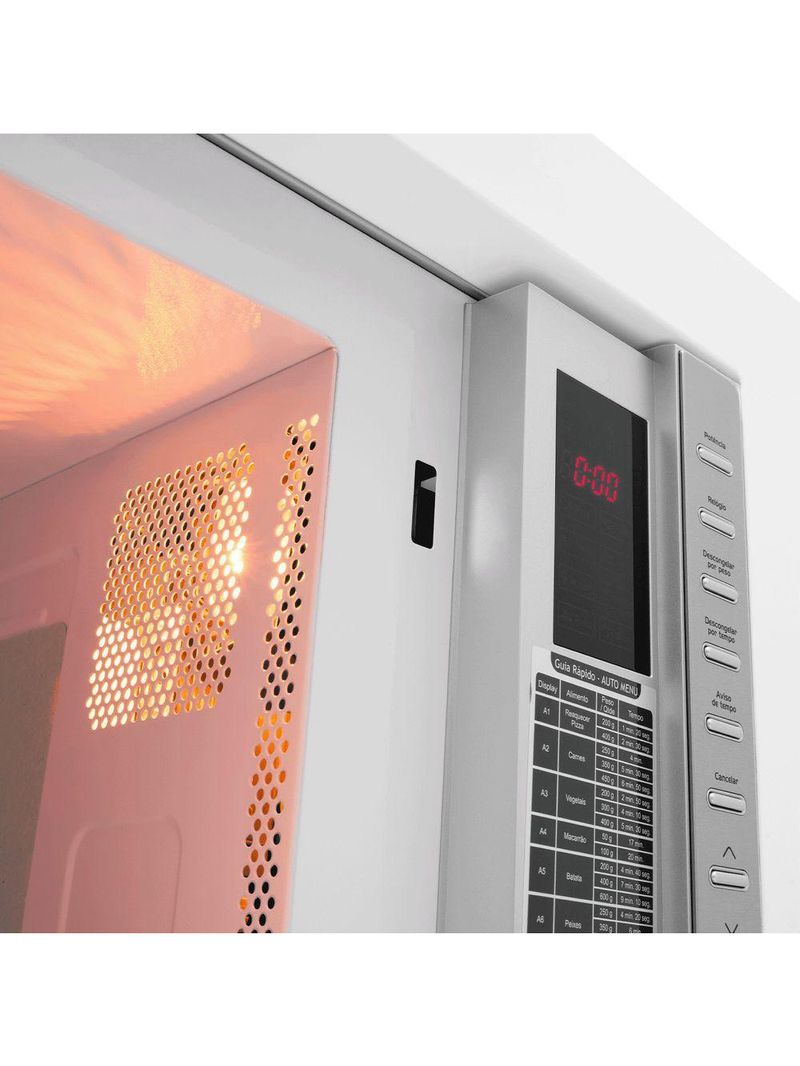 Micro-ondas Fischer Fit Line Embutir 25L Moldura Branco 110V