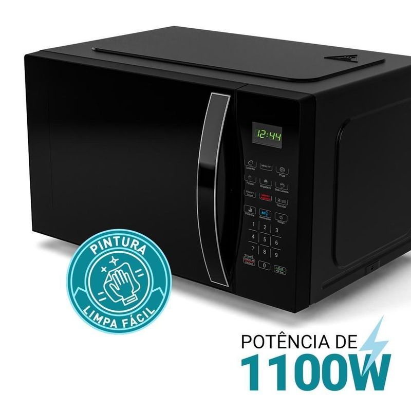 Micro-ondas Philco 28 Litros Limpa Fácil 1100W Preto PMO30P 220V