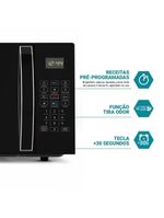 Micro-ondas Philco 28 Litros Limpa Fácil 1100W Preto PMO30P 220V