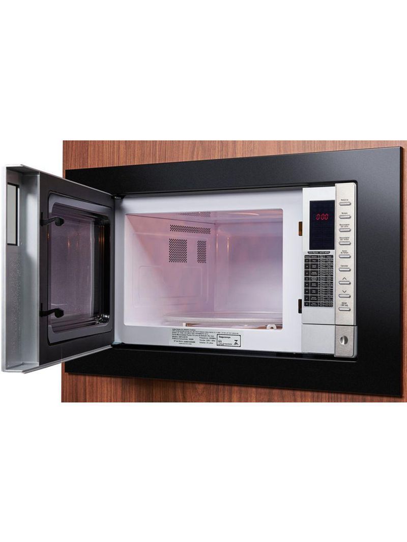 Micro-ondas Fischer Fit Line Embutir 25l Moldura Preto 220V