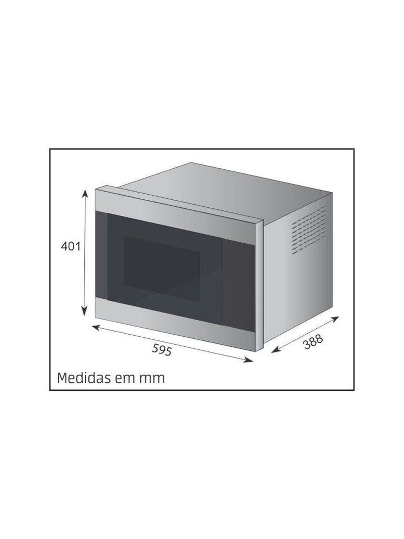 Forno Micro-ondas De Embutir Mueller 25 Litros MMO0225G1 Preto 220V
