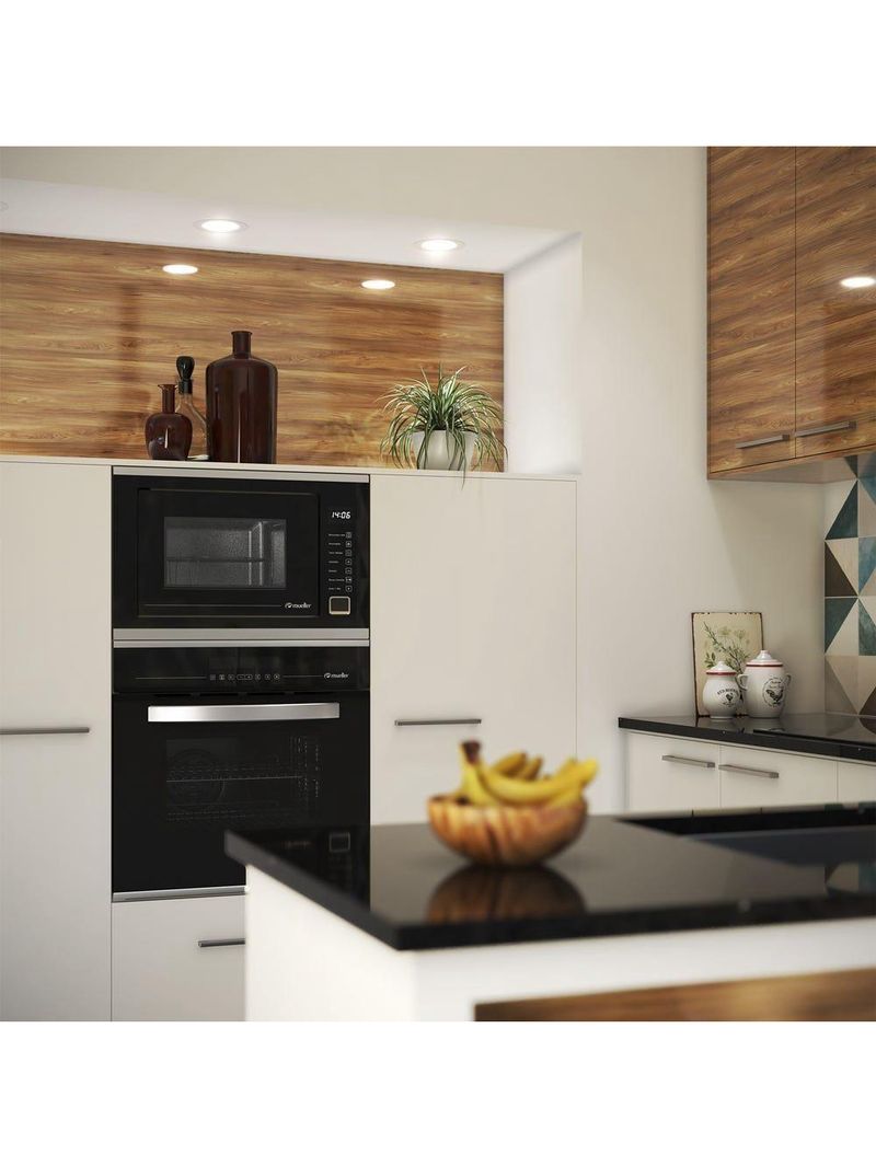 Forno Micro-ondas De Embutir Mueller 25 Litros MMO0225G1 Preto 220V