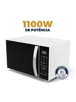 Micro-ondas Britânia 28L Branco Espelhado Limpa Fácil BMO30 110V