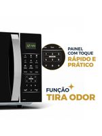 Micro-ondas Britânia 28L Branco Espelhado Limpa Fácil BMO30 110V