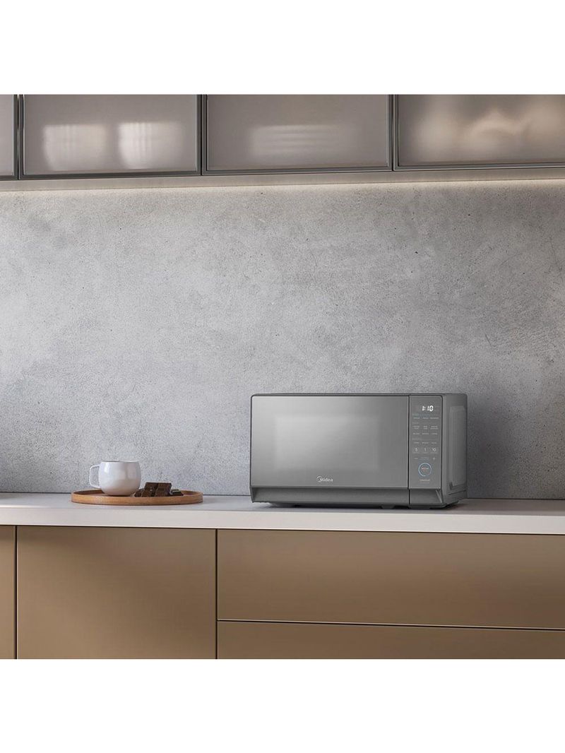 Micro-ondas 20L Prata Porta Espelhada Mastercook Midea MHP20S2 220V