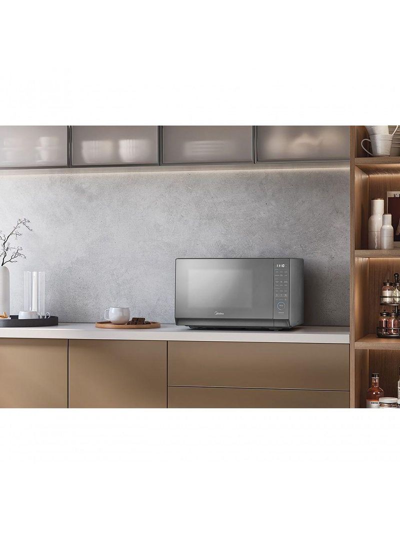 Micro-ondas 35L Prata Porta Espelhada Mastercook Midea MHP35S2 220V