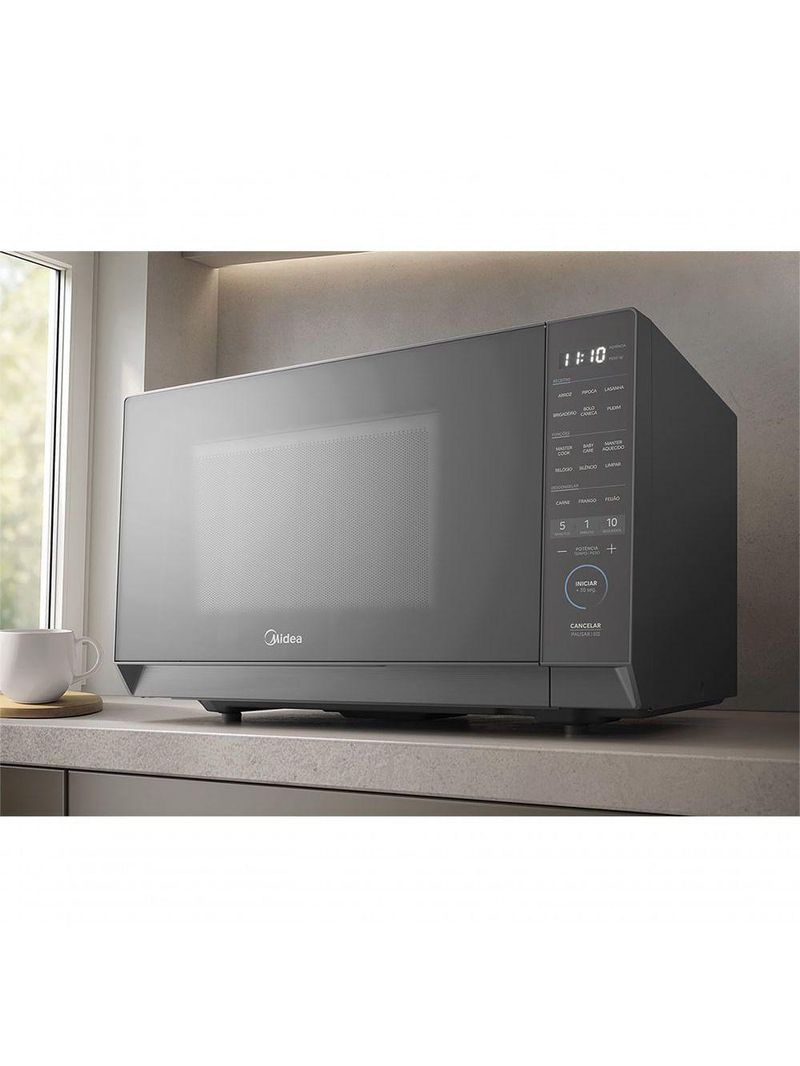 Micro-ondas 35L Prata Porta Espelhada Mastercook Midea MHP35S2 220V