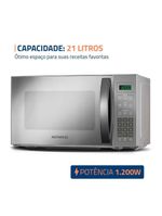 Micro-ondas Mondial 21 Litros MO-01-21-E Cinza Espelhado 220V