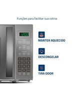 Micro-ondas Mondial 21 Litros MO-01-21-E Cinza Espelhado 220V