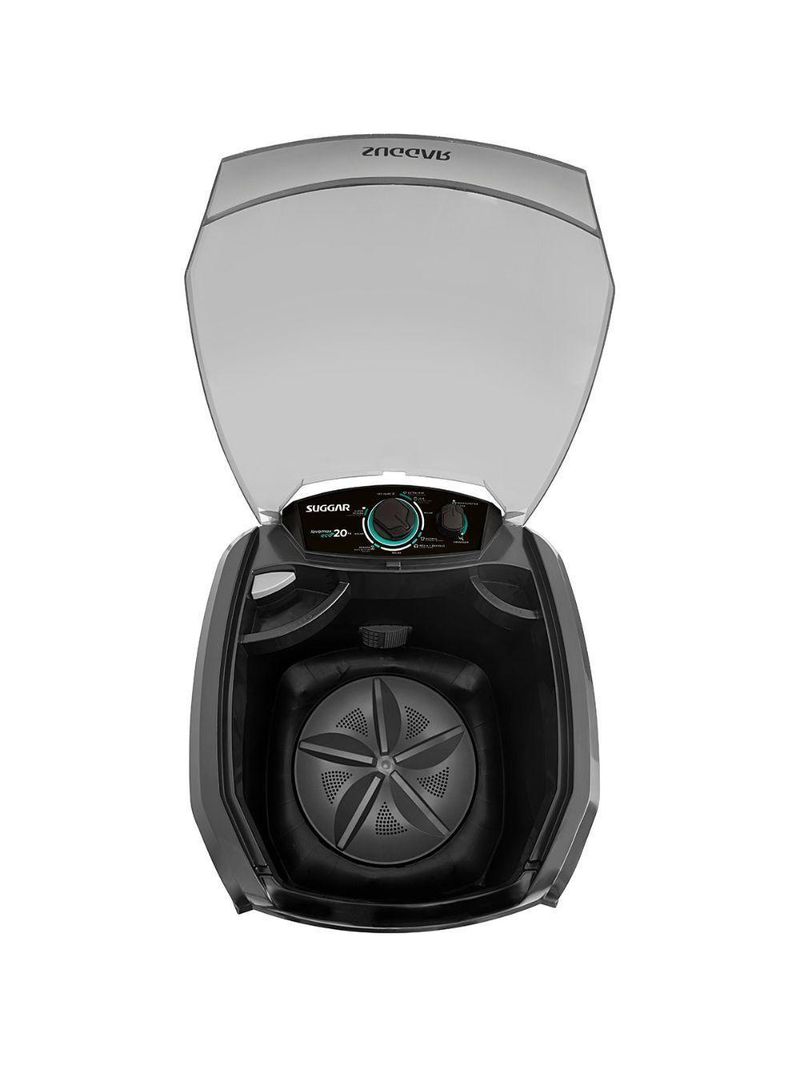 Tanquinho-lavadora Semiautomática Suggar 20kg Lavamax Eco LE20PT Sistema De Dren Preto 110V