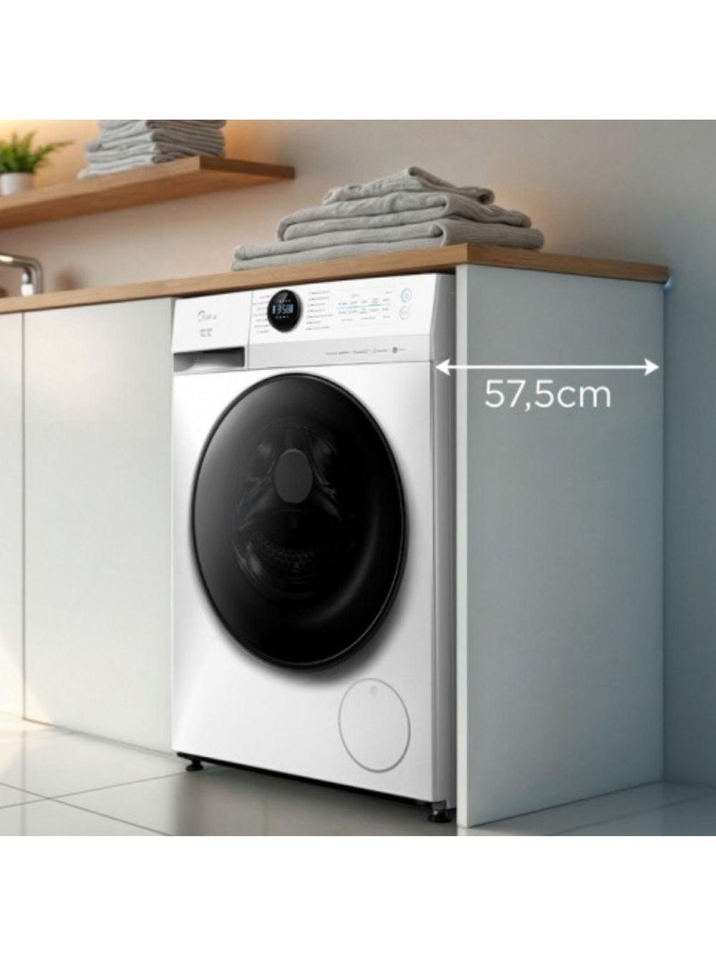 Lava E Seca Midea 11kg Slim Healthguard Conectada Inverter MF201 Branca 110V