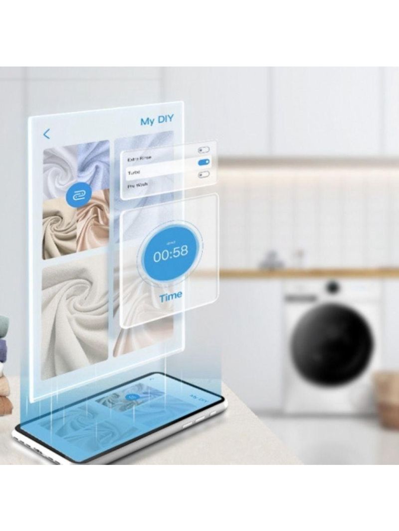 Lava E Seca Midea 11kg Slim Healthguard Conectada Inverter MF201 Branca 110V