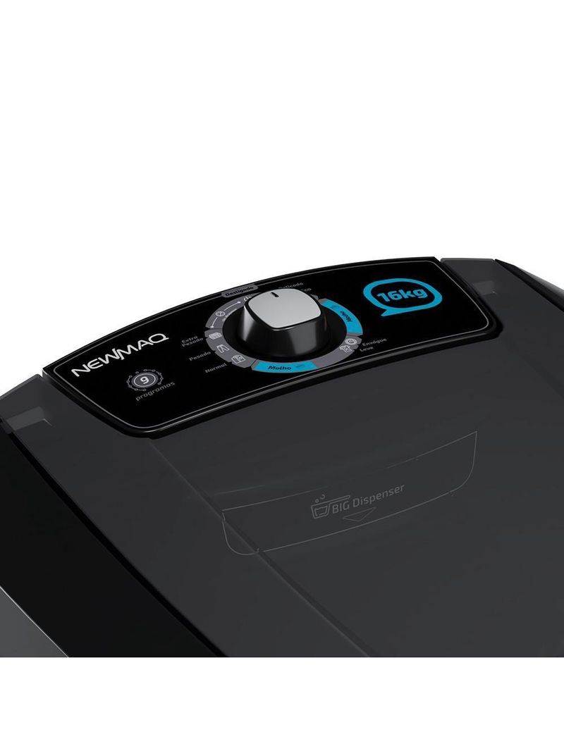 Tanquinho Newmaq New 16kg Semiautomático Preto