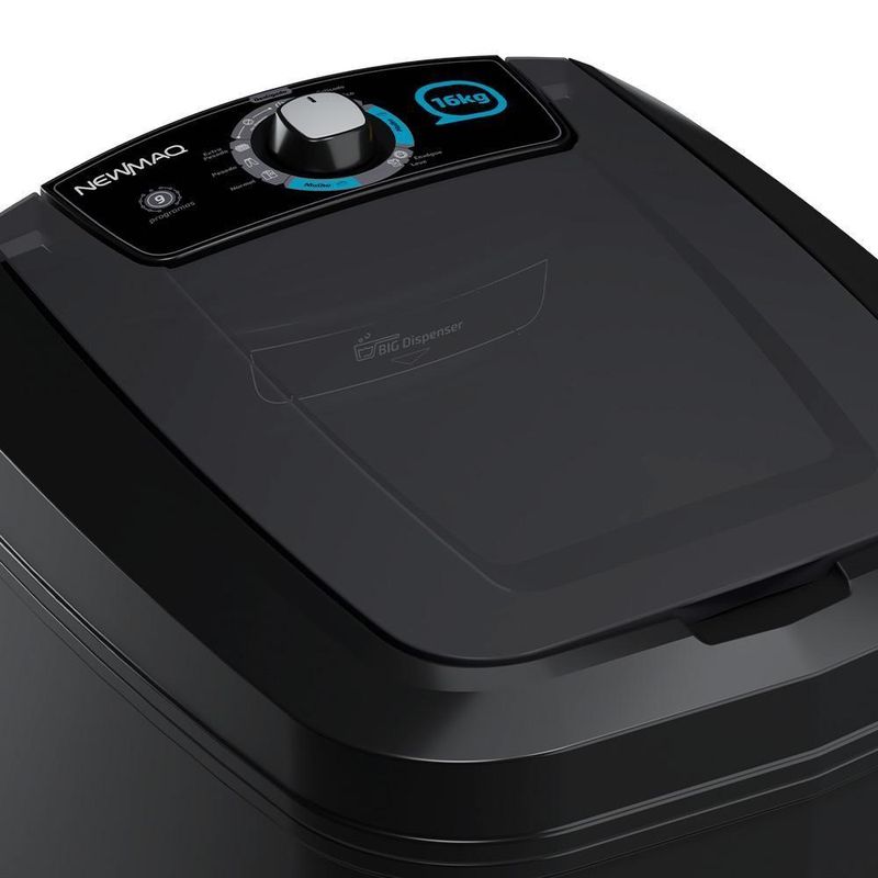 Tanquinho Newmaq New 16kg Semiautomático Preto