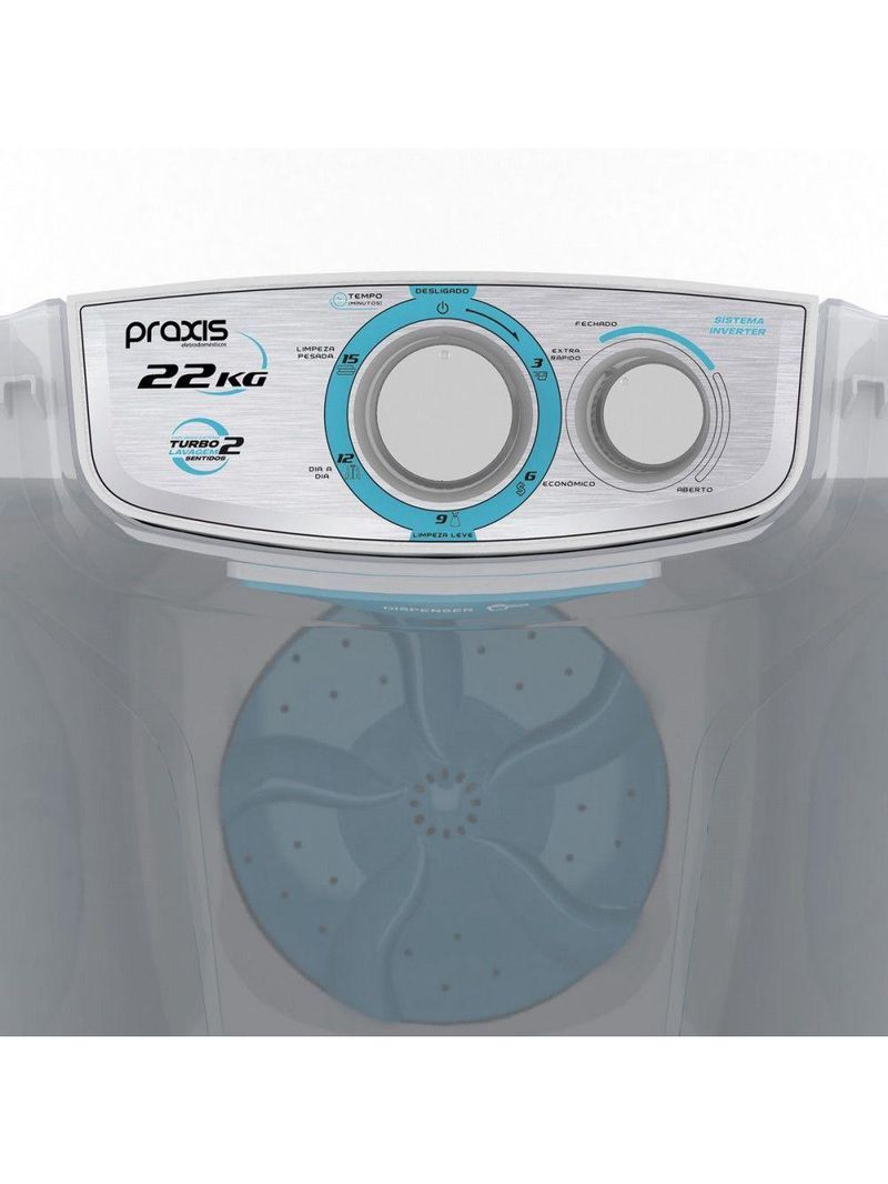 Tanquinho Praxis 22kg Semiautomático Sistema Inverter Grifit Branco 110V