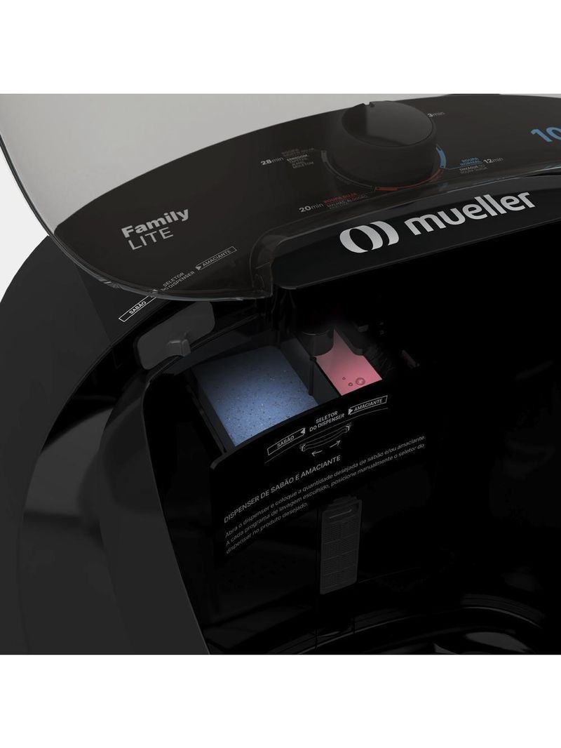 Tanquinho Mueller 10kg Family Lite Preto - 127v