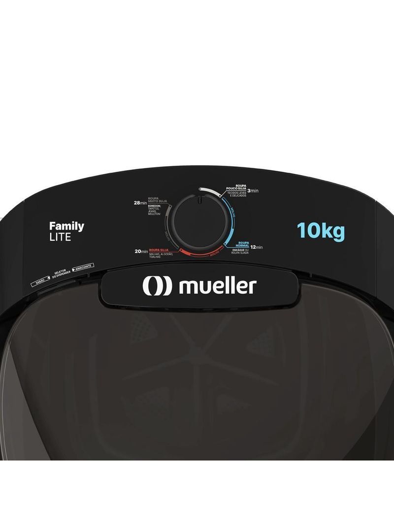 Tanquinho Mueller 10kg Family Lite Preto - 127v
