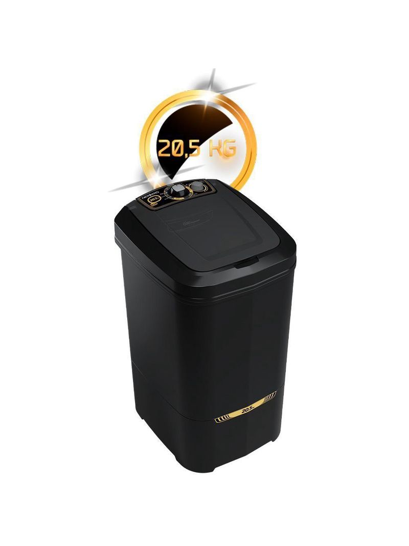 Tanquinho Newmaq New Plus 20,5kg Semiautomático Preto 110V