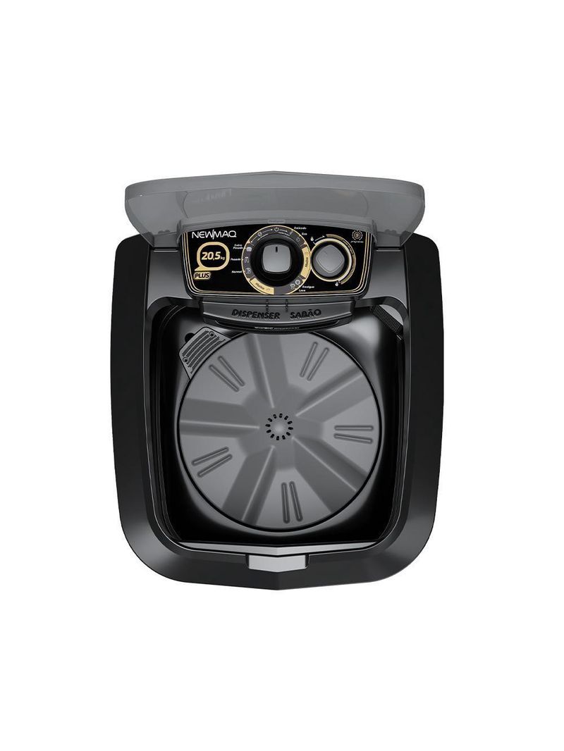 Tanquinho Newmaq New Plus 20,5kg Semiautomático Preto 110V