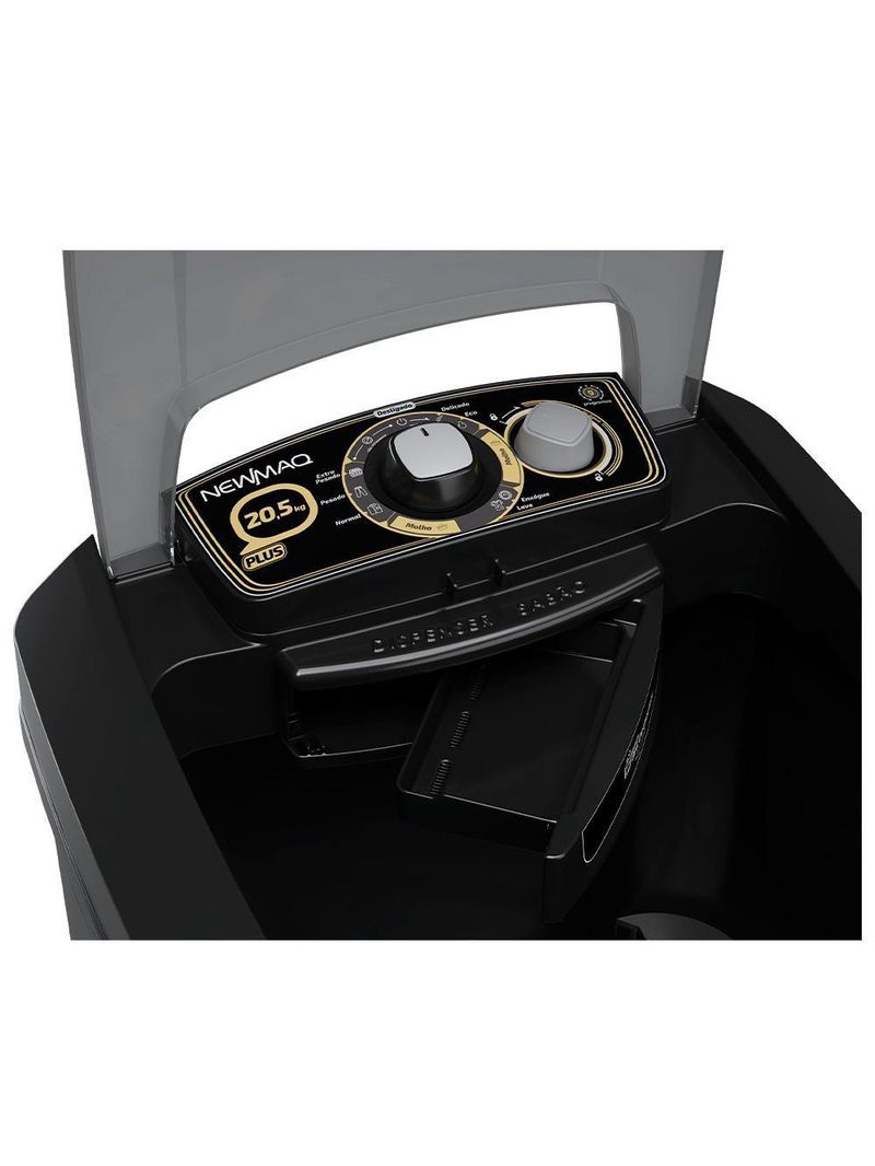 Tanquinho Newmaq New Plus 20,5kg Semiautomático Preto 110V