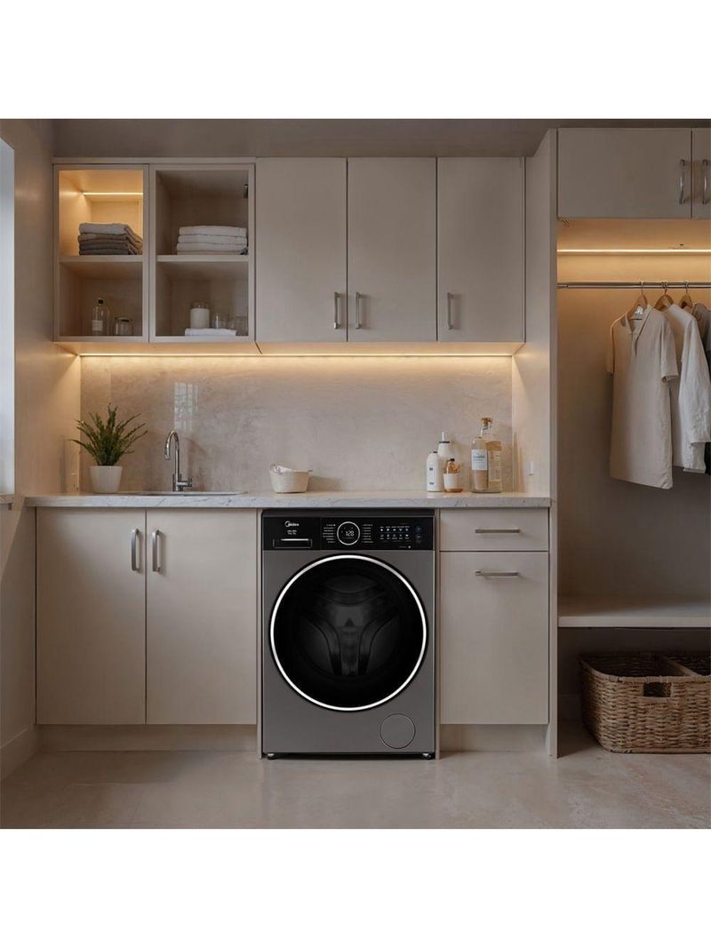 Lava E Seca 11kg Titanium Slim Storm Wash Conectada Midea MF210D110WB/GK-01 110V