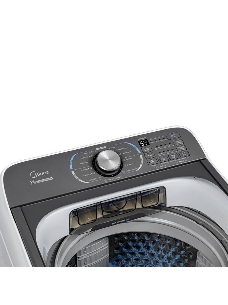 Lavadora De Roupas Automática Midea 16kg MA512W160-WK Wave Impeller Branca 220V