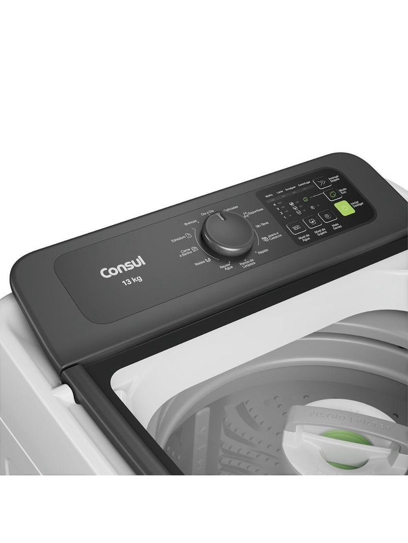 Lavadora De Roupas Automática Consul 13kg CWN13AB Modo Eco Branca 110V