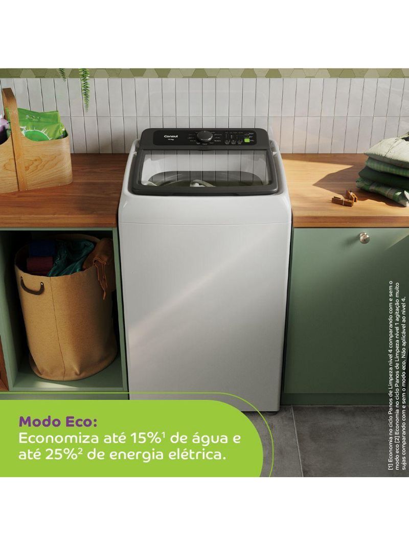 Lavadora De Roupas Automática Consul 13kg CWN13AB Modo Eco Branca 110V